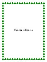 Mẹo giúp eo thon gọn doc