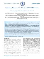 Pulmonary Tuberculosis in Patients with HIV/AIDS in Iran pptx
