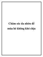 Chăm sóc da nhờn để mùa hè không khó chịu pot