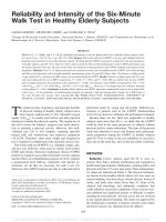 Reliability and Intensity of the Six-Minute Walk Test in Healthy Elderly Subjects docx