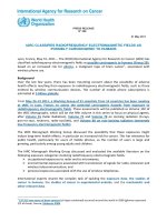 IARC CLASSIFIES RADIOFREQUENCY ELECTROMAGNETIC FIELDS AS POSSIBLY CARCINOGENIC TO HUMANS potx