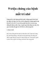9 triệu chứng của bệnh mất trí nhớ docx