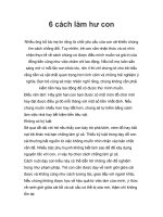 6 cách làm hư con doc