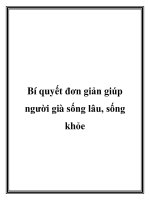 Bí quyết đơn giản giúp người già sống lâu, sống khỏe doc