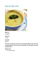 Súp sữa đậu nành docx