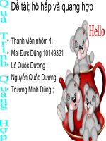 Đề tài; hô hấp và quang hợp doc