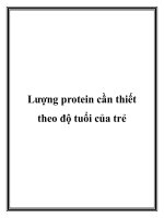 Lượng protein cần thiết theo độ tuổi của trẻ pdf