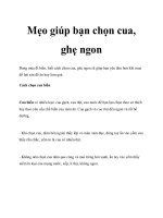 Mẹo giúp bạn chọn cua, ghẹ ngon pdf