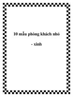 10 mẫu phòng khách nhỏ - xinh pot