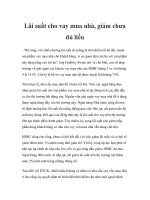 Lãi suất cho vay mua nhà, giảm chưa đủ liều ppt