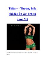 Tiffany - Thương hiệu ghi dấu ấn vào lịch sử nước Mỹ ppt