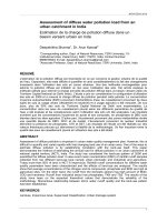 Assessment of diffuse water pollution load from an urban catchment in India potx