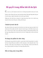 Bí quyết trang điểm khi đi du lịch docx