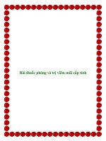 Bài thuốc phòng và trị viêm mũi cấp tính doc