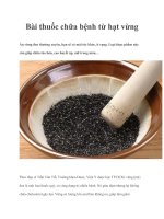 Bài thuốc chữa bệnh từ hạt vừng pot