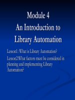 Module 4An Introduction to Library Automation ppt