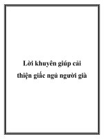 Lời khuyên giúp cải thiện giấc ngủ người già potx