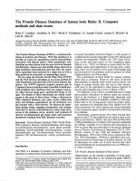 THE PROTEIN DISEASE DATABASE OF HUMAN BODY FLUIDS doc