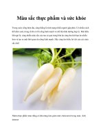 Màu sắc thực phẩm và sức khỏe ppt