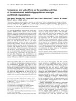 Báo cáo khoa học: Temperature and salts effects on the peptidase activities of the recombinant metallooligopeptidases neurolysin and thimet oligopeptidase pdf