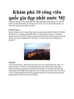 Khám phá 10 công viên quốc gia đẹp nhất nước Mỹ pdf