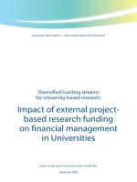 Diversified Funding streams for University-based research: Impact of external project- based research funding on financial management in Universities docx