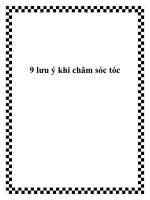 9 lưu ý khi chăm sóc tóc pot