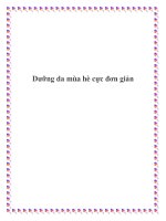 Dưỡng da mùa hè cực đơn giản. doc