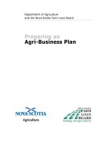 Department of Agriculture and the Nova Scotia Farm Loan Board: Preparing an Agri-Business Plan pot