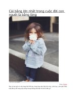 cái bằng lớn nhất trong cuộc đời con người là bằng lòng