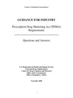 Prescription Drug Marketing Act (PDMA) Requirements potx