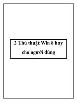 2 Thủ thuật Win 8 hay cho người dùng pot