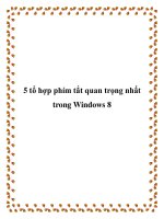5 tổ hợp phím tắt quan trọng nhất trong Windows 8 docx