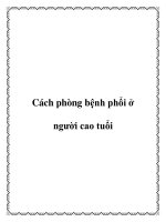 Cách phòng bệnh phổi ở người cao tuổi doc