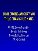 DINH DƯỠNG ĂN CHAY VỚI THỰC PHẨM CHỨC NĂNG doc