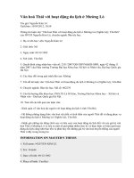 Văn hoá Thái với hoạt động du lịch ở Mường Lò