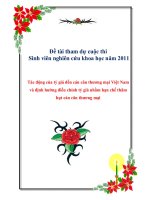 Đề tài:Tác động của tỷ giá đến cán cân thương mại Việt Nam và định hướng điều chỉnh tỷ giá nhằm hạn chế thâm hụt cán cân thương mại ppt