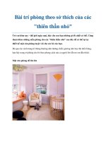 Bài trí phòng theo sở thích của các 