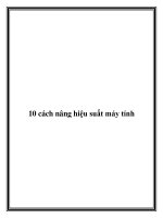 10 cách nâng hiệu suất máy tính pptx