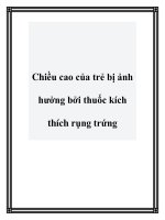 Chiều cao của trẻ bị ảnh hưởng bởi thuốc kích thích rụng trứng pptx