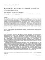 Reproductive senescence and dynamic oviposition behaviour in insects potx
