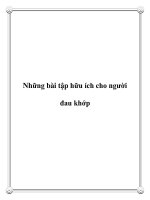 Những bài tập hữu ích cho người đau khớp potx