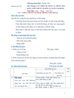 Giáo án số 10 - Bài 3: TIÊU CHUẨN VỆ SINH TRONG NHÀ HÀNG ppt