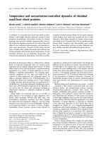 Báo cáo khoa học: Temperature and concentration-controlled dynamics of rhizobial small heat shock proteins doc