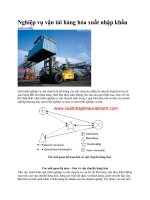 nghiệp vụ vận tải hàng hóa xuất nhập khẩu