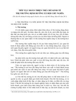 TIẾP TỤC HOÀN THIỆN THẾ CHẾ KINH TẾ THỊ TRƯỜNG ĐỊNH HƯỚNG XÃ HỘI CHỦ doc