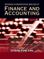ADVANCES IN QUANTITATIVE ANALYSIS OF FINANCE AND ACCOUNTING Volume 5 potx