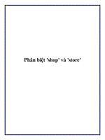 Phân biệt ''''shop'''' và ''''store'''' ppt