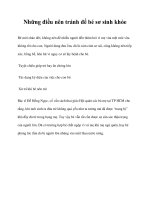 Những điều nên tránh để bé sơ sinh khỏe pptx