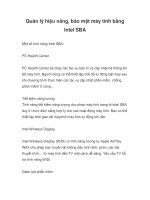 Quản lý hiệu năng, bảo mật máy tính bằng Intel SBA pptx